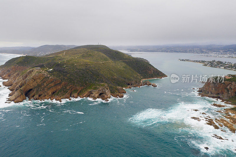 Knysna Heads的鸟瞰图